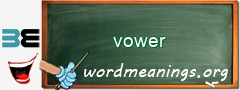WordMeaning blackboard for vower